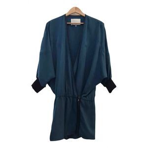 Rachel Roy Wrap Kimono Parachute Dolman Sleeve Zip Up Around Hem Mini Dress 6